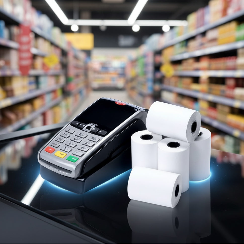 ATM Machine Thermal Cash Paper Rolls with POS terminal