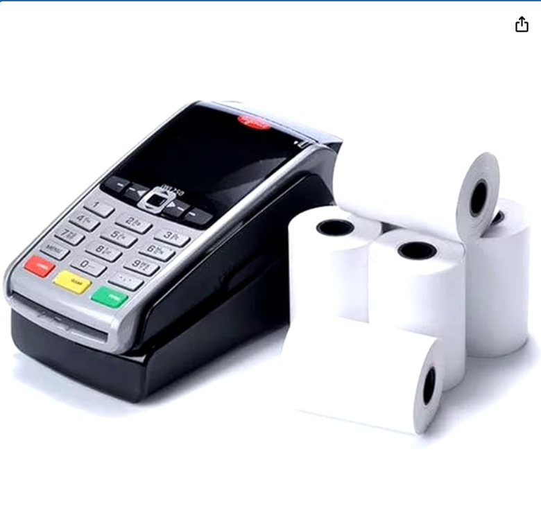 Thermal Cash Paper Rolls 57x40mm – Bulk Box 50 Rolls | ATM & POS Compatible